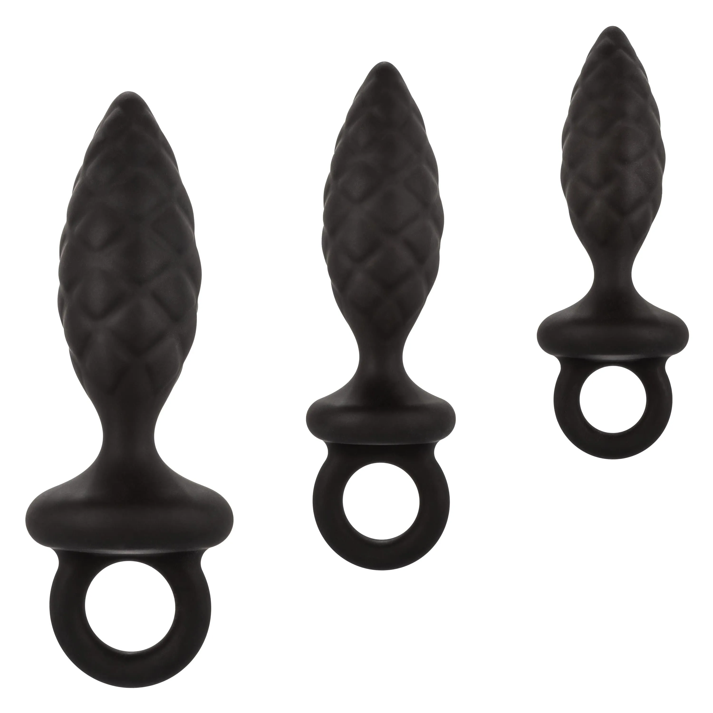 California Exotics - Silicone Anal Probe Kit 3 Plugs (Black)