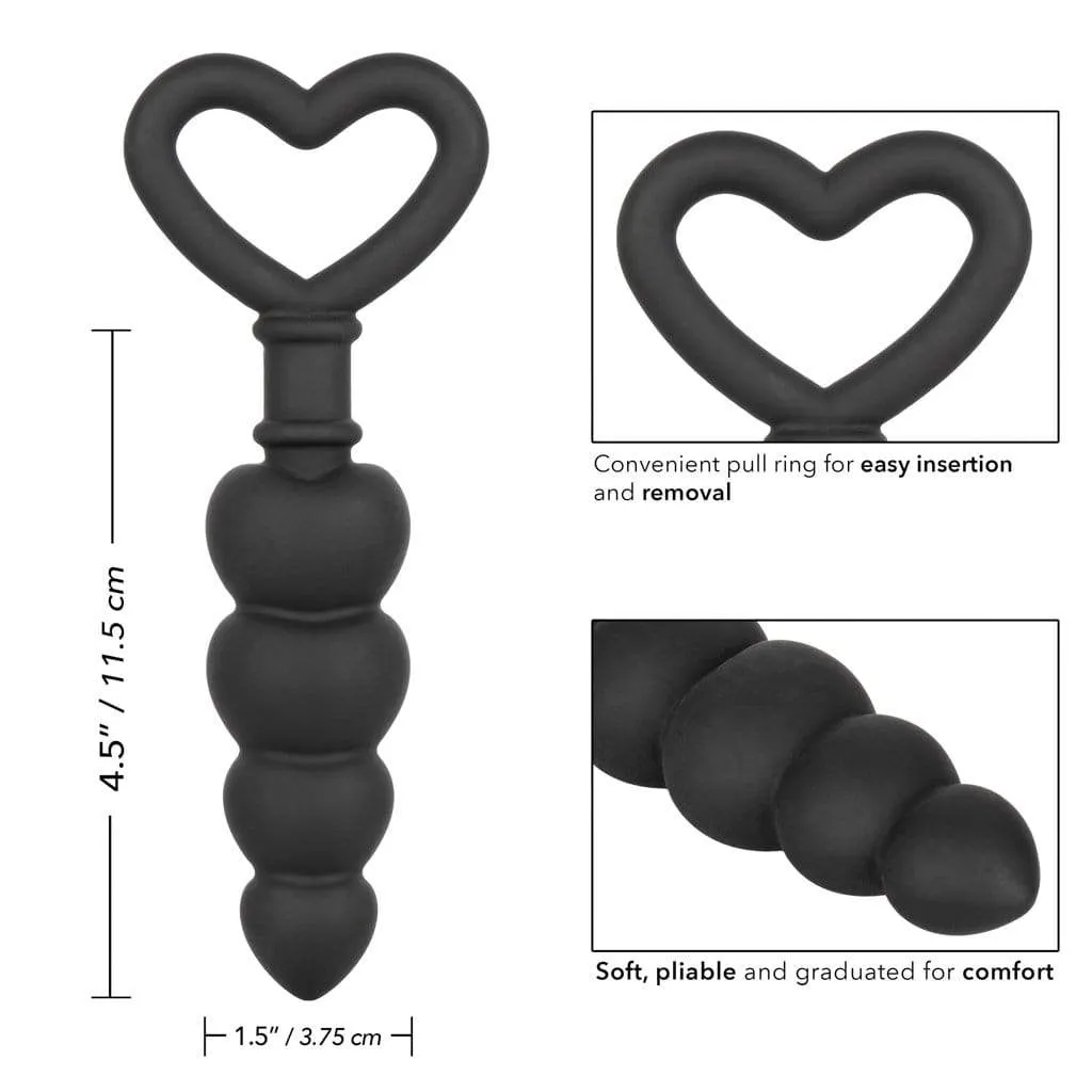 California Exotics - Silicone Love Probe Anal Beads (Black)