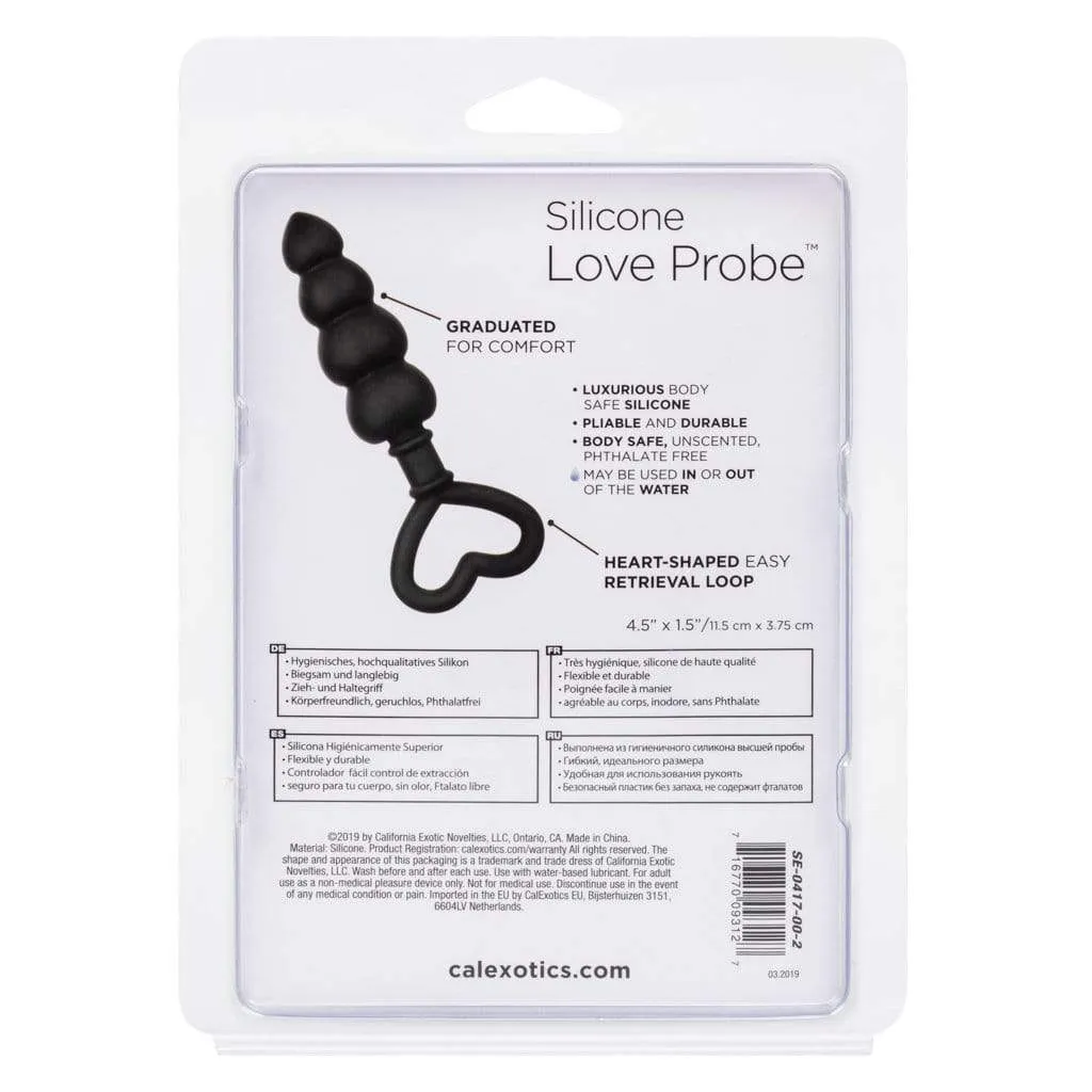 California Exotics - Silicone Love Probe Anal Beads (Black)