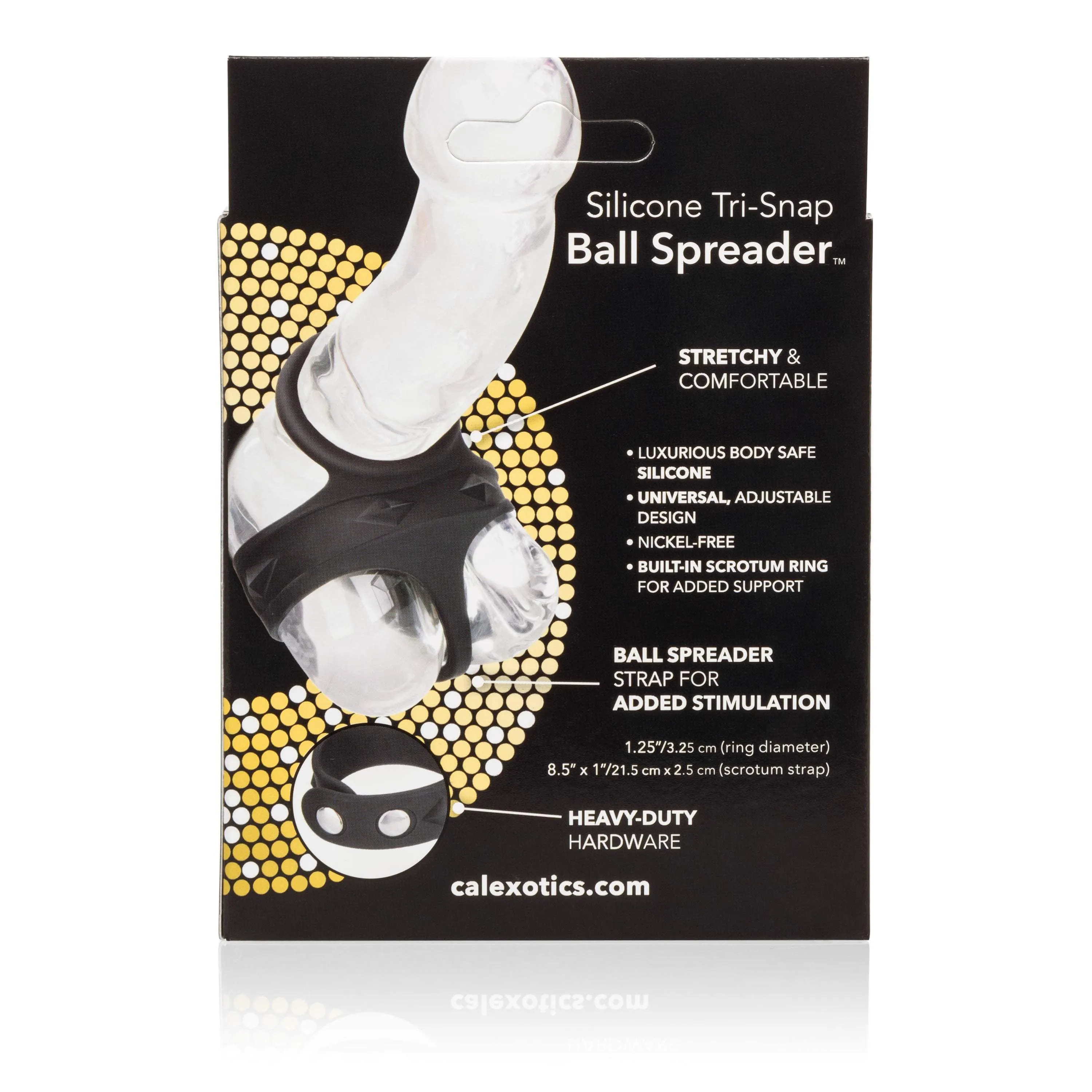 California Exotics - Silicone Tri Snap Ball Spreader (Black)