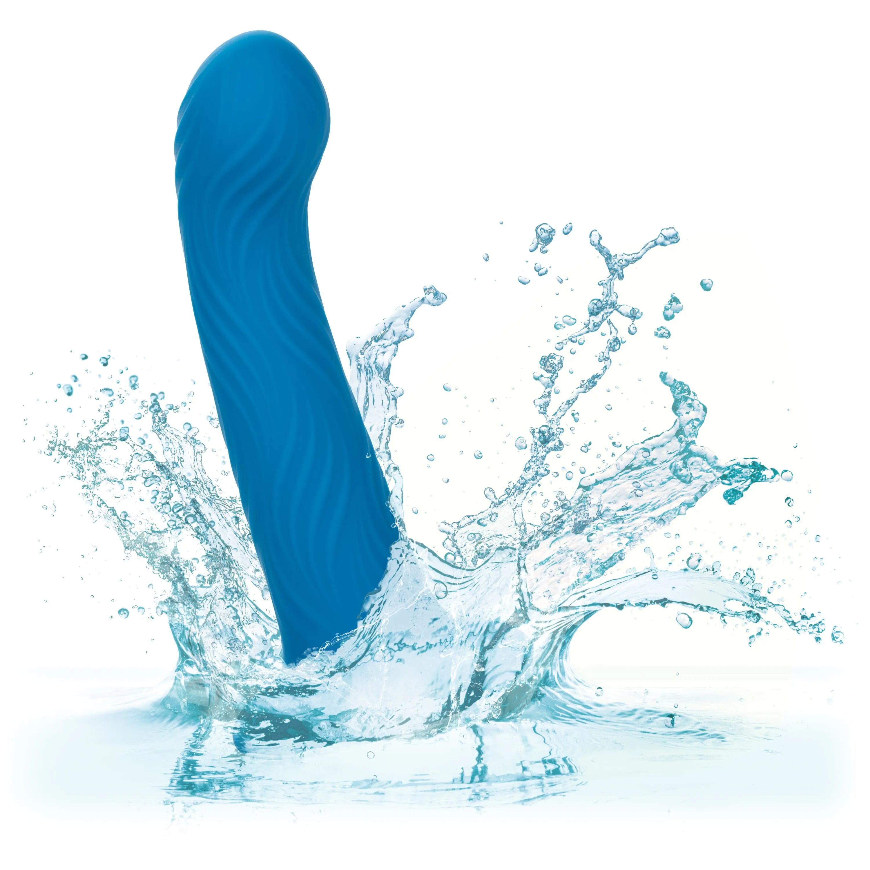 California Exotics - Wave Rider Ripple Strap On Dildo (Blue)