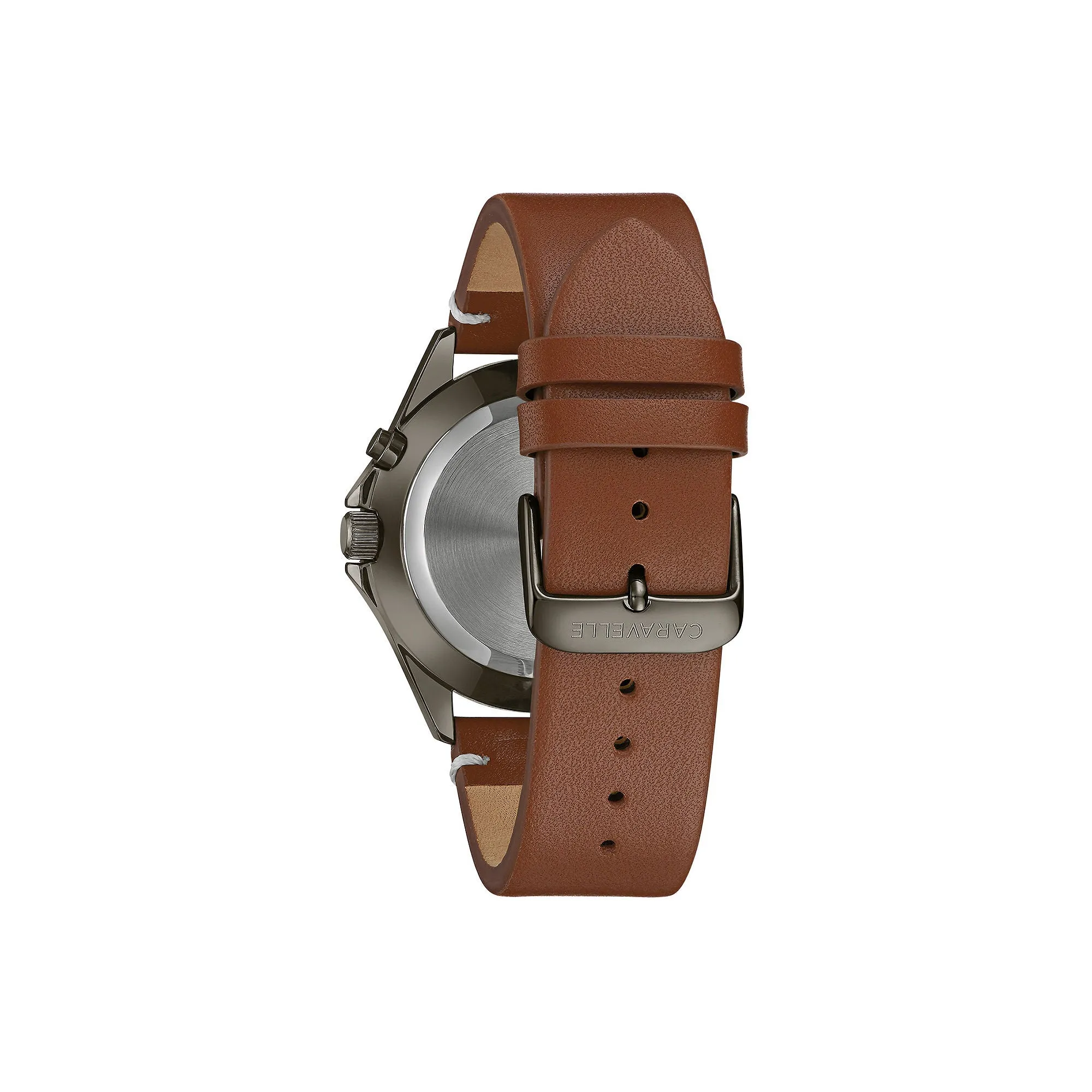 Caravelle Designed By Bulova Mens Brown Leather Strap Watch 45C119 - NO COLOR ONE SIZE