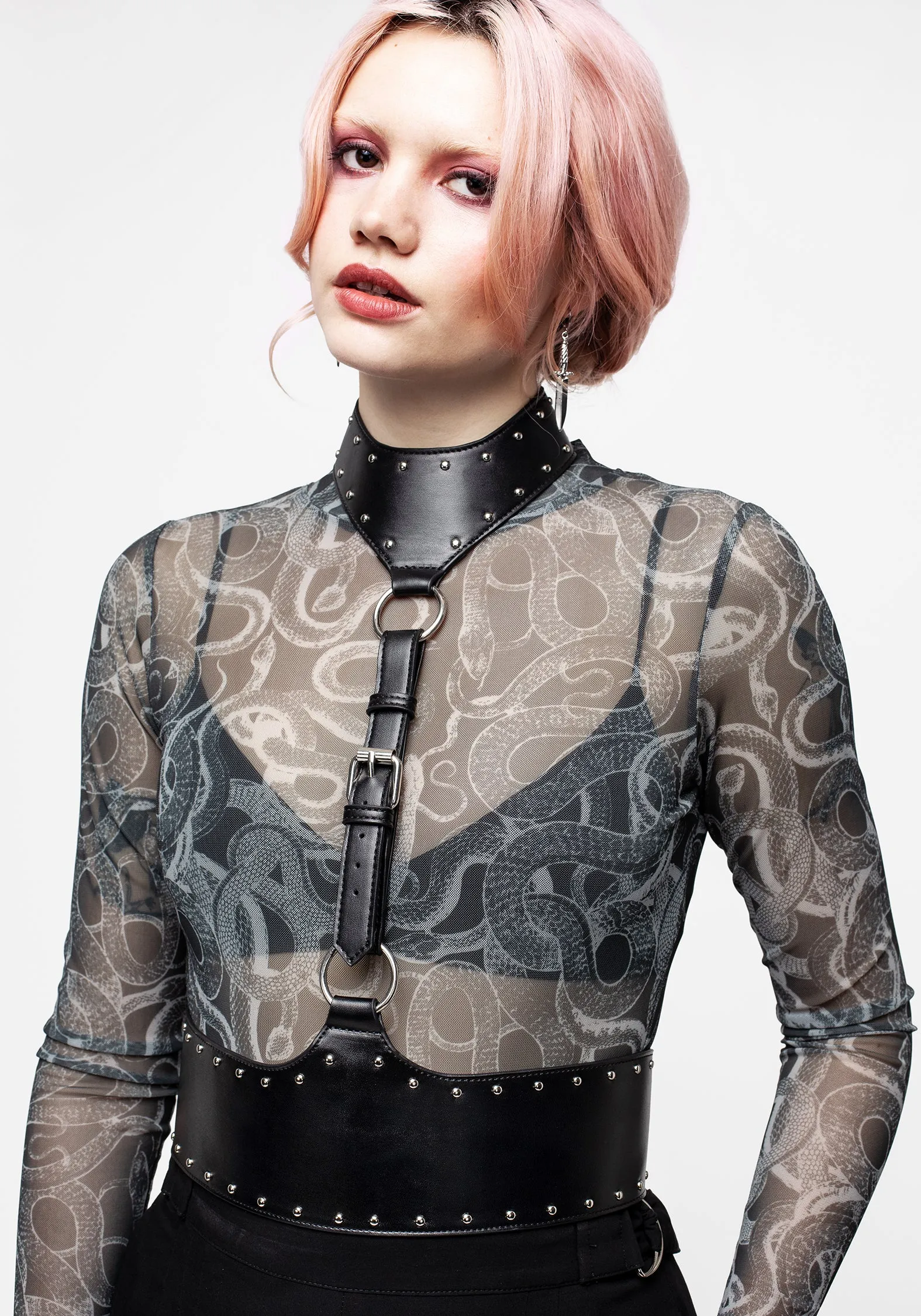 Choke Studded Collar Harness