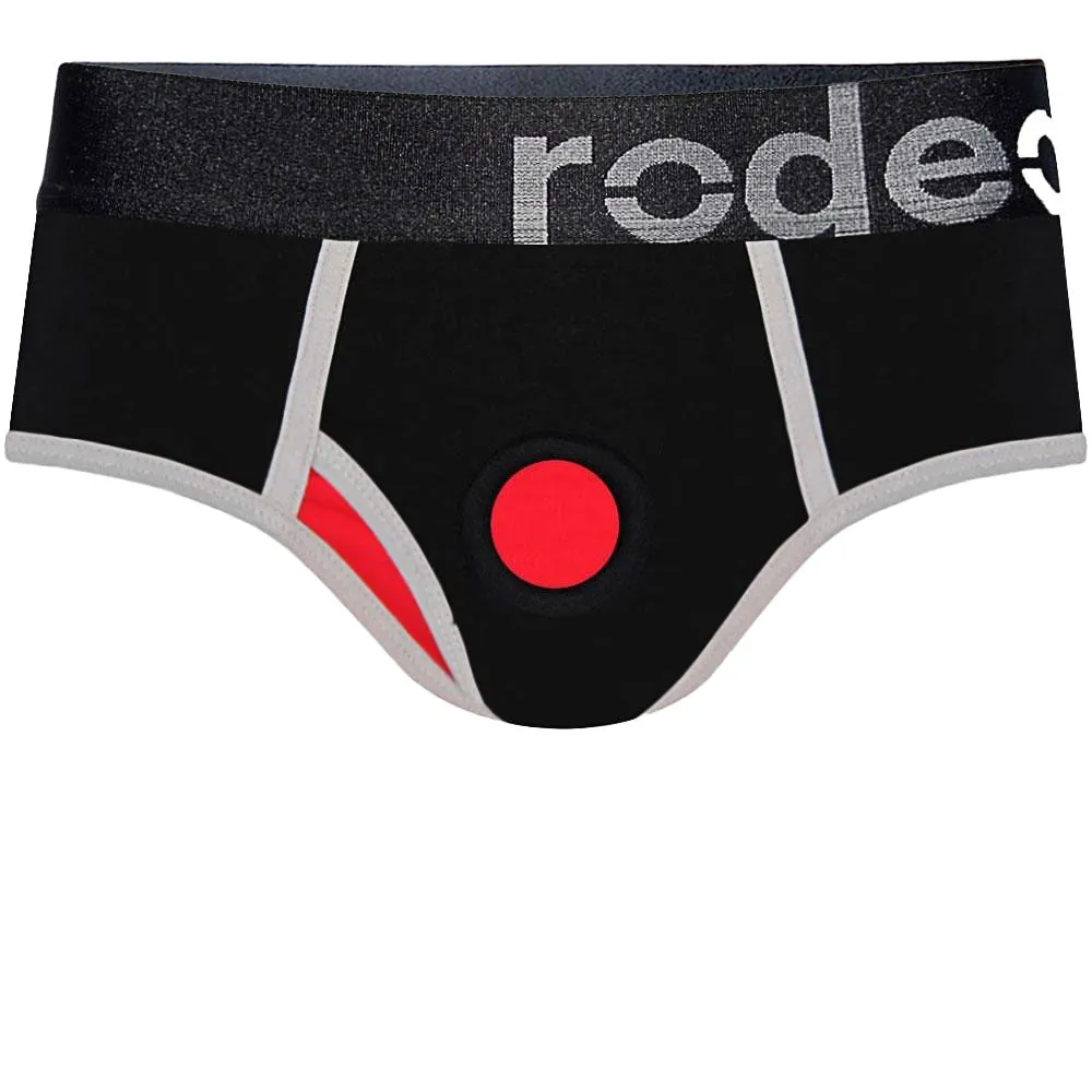 Classic Brief  Harness - Black & Red