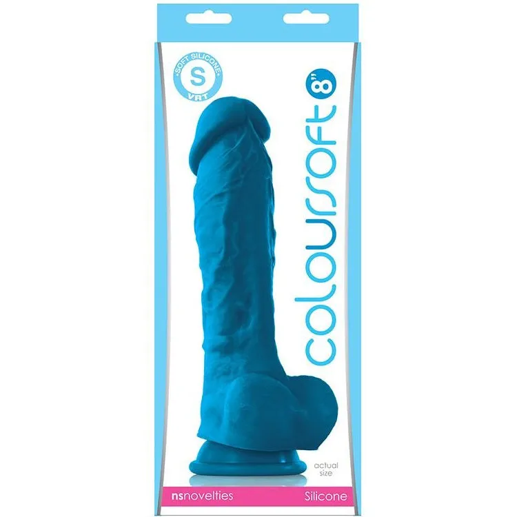 Colours Soft 8" Blue Dildo