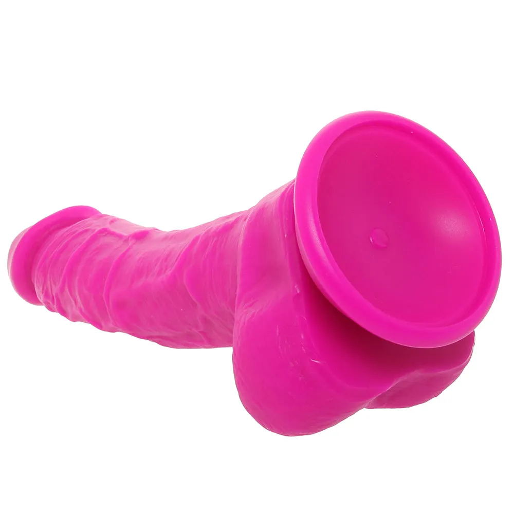 ColourSoft 8 Inch Silicone Dildo in Purple