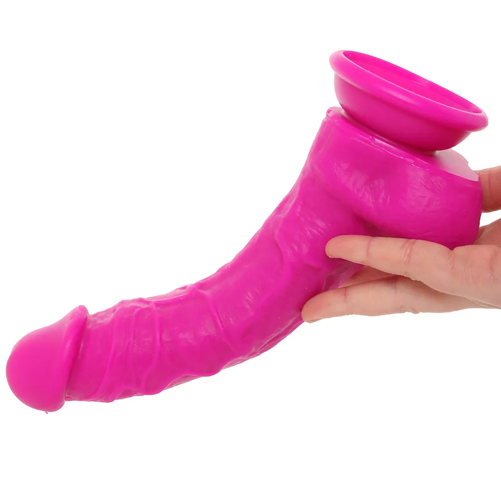 ColourSoft 8 Inch Silicone Dildo in Purple