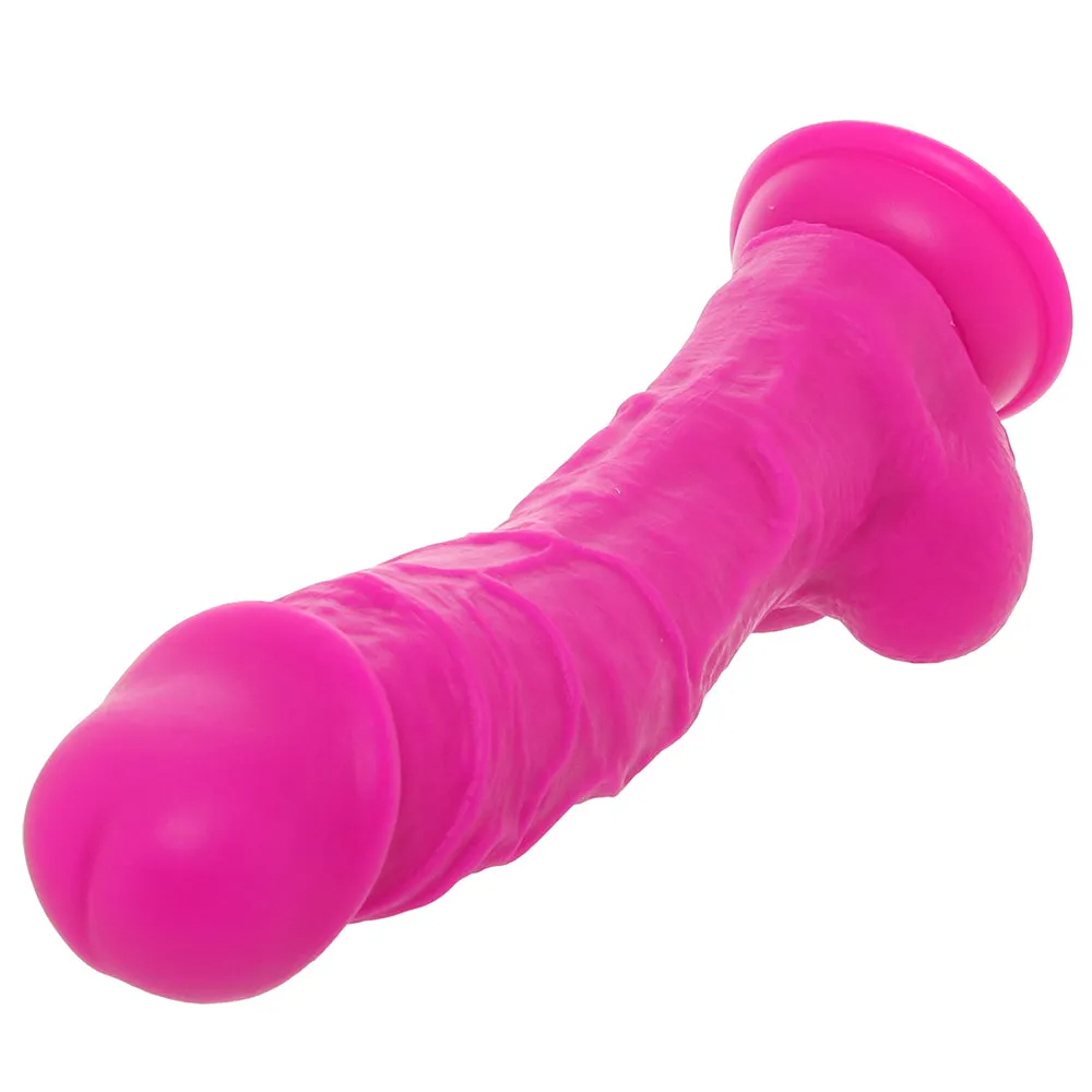 ColourSoft 8 Inch Silicone Dildo in Purple