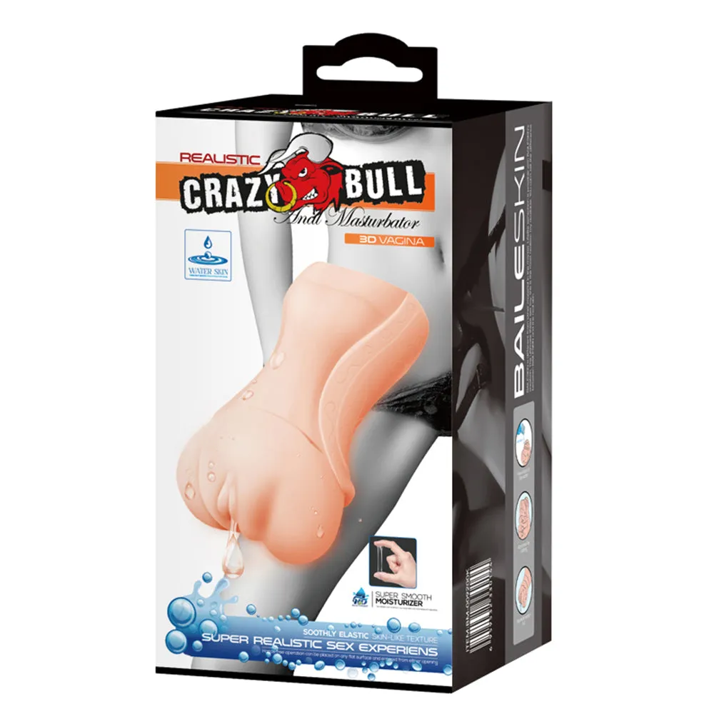 Crazy Bull 3D Vagina Masturbator With Elastic Skin Texture