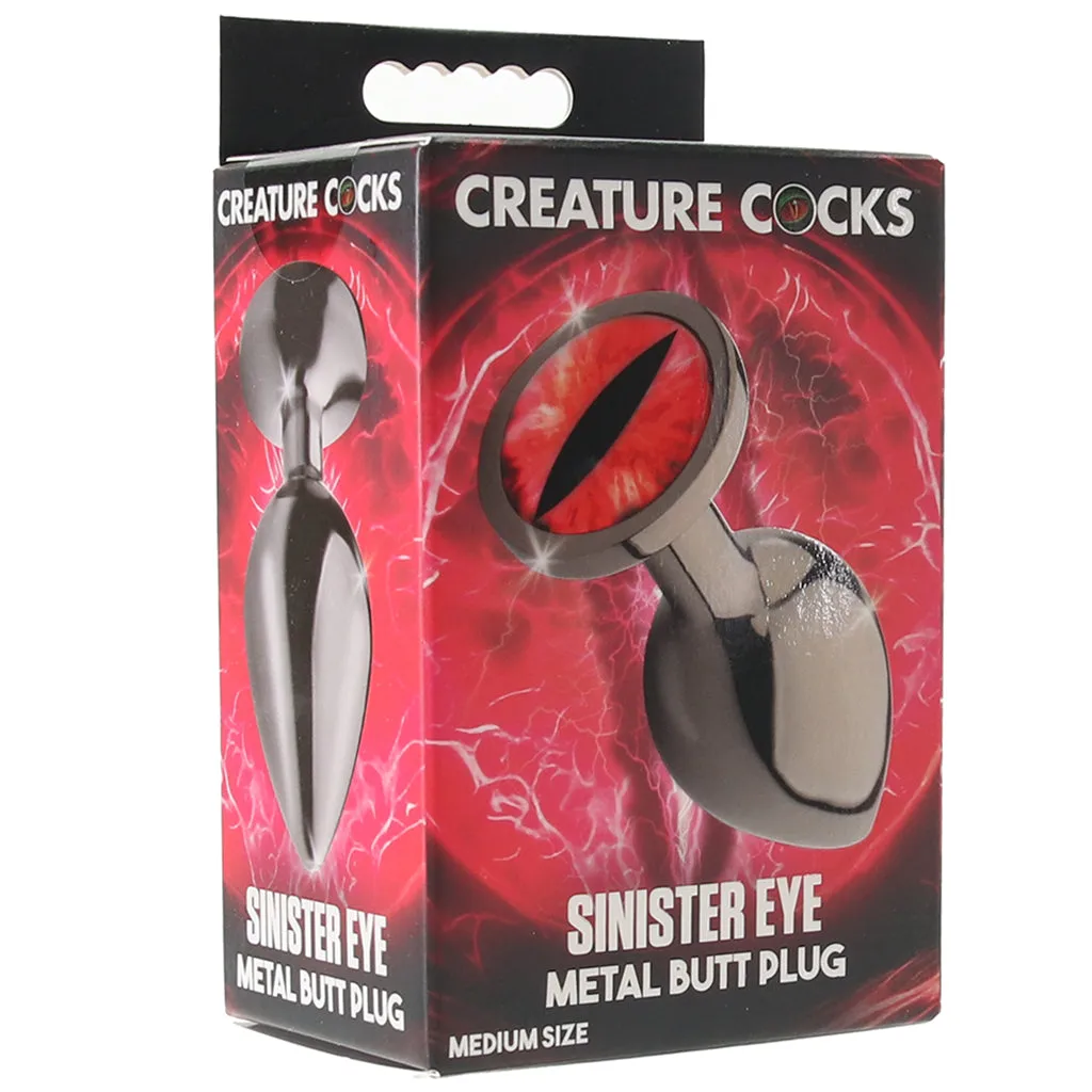 Creature Cocks Sinister Eye Metal Butt Plug in Medium