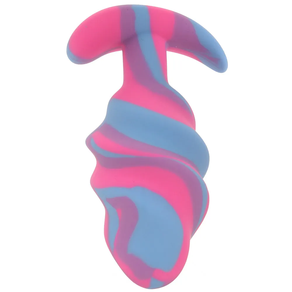Creature Cocks Unicorn Swirl Silicone Butt Plug in Large