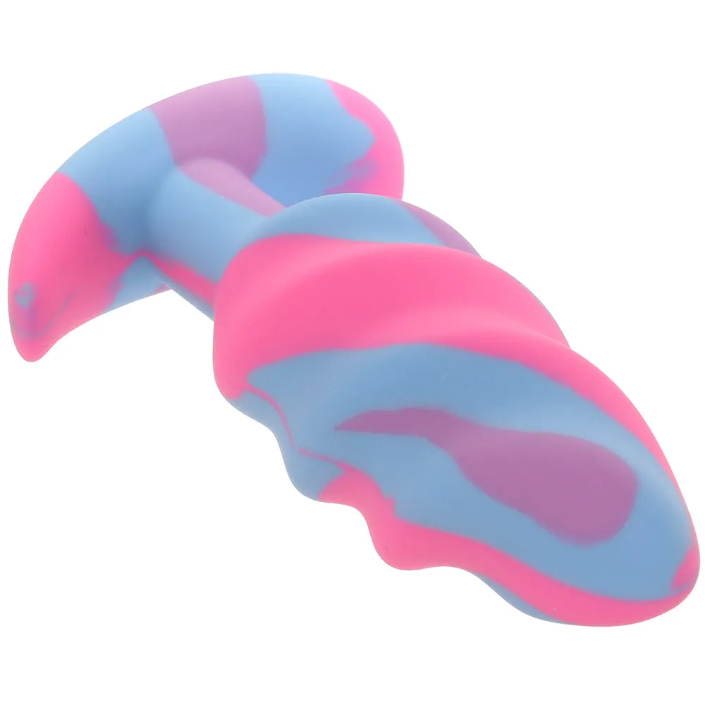 Creature Cocks Unicorn Swirl Silicone Butt Plug in Medium