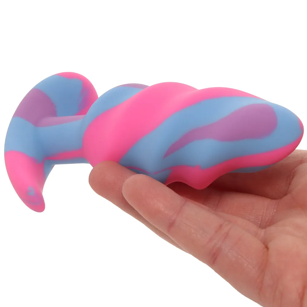 Creature Cocks Unicorn Swirl Silicone Butt Plug in Medium