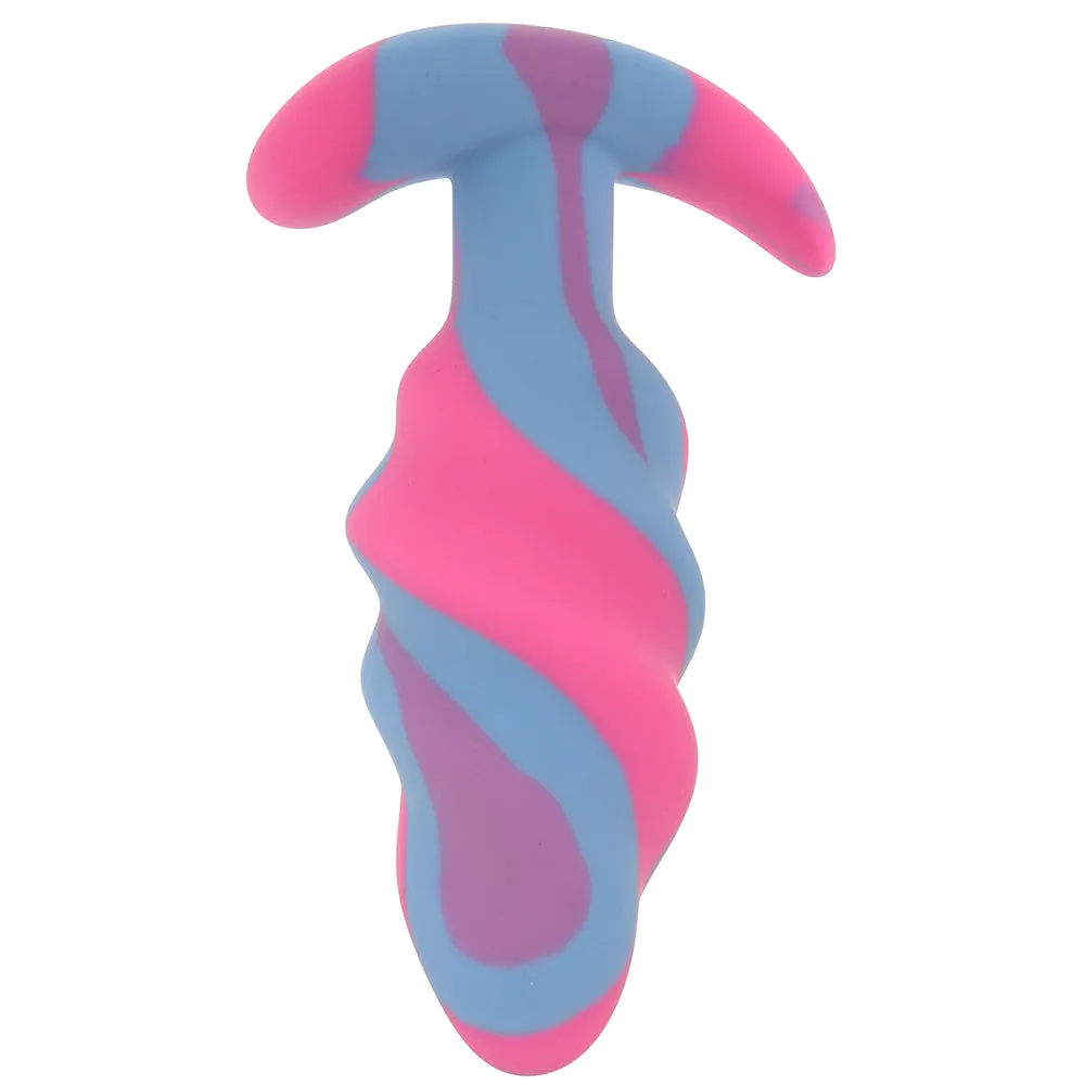 Creature Cocks Unicorn Swirl Silicone Butt Plug in Medium