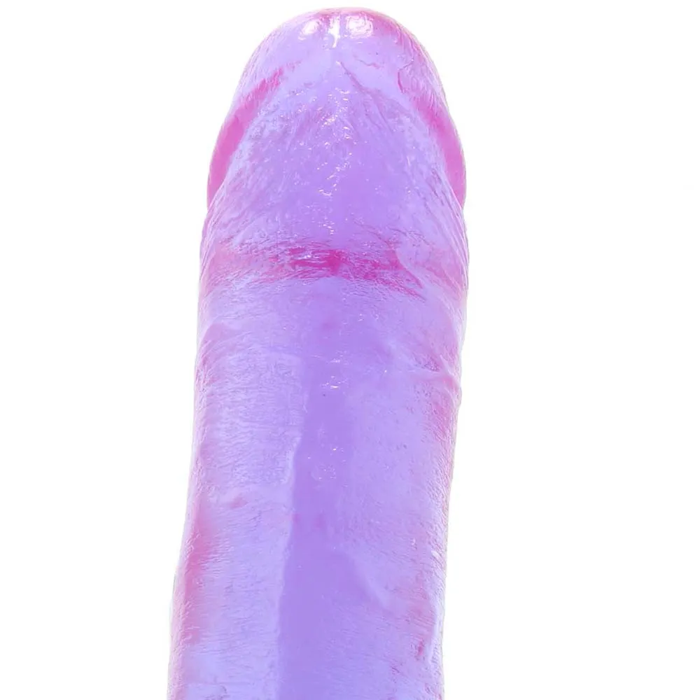 Crystal Jellies 8 Inch Realistic Ballsy Cock in Purple