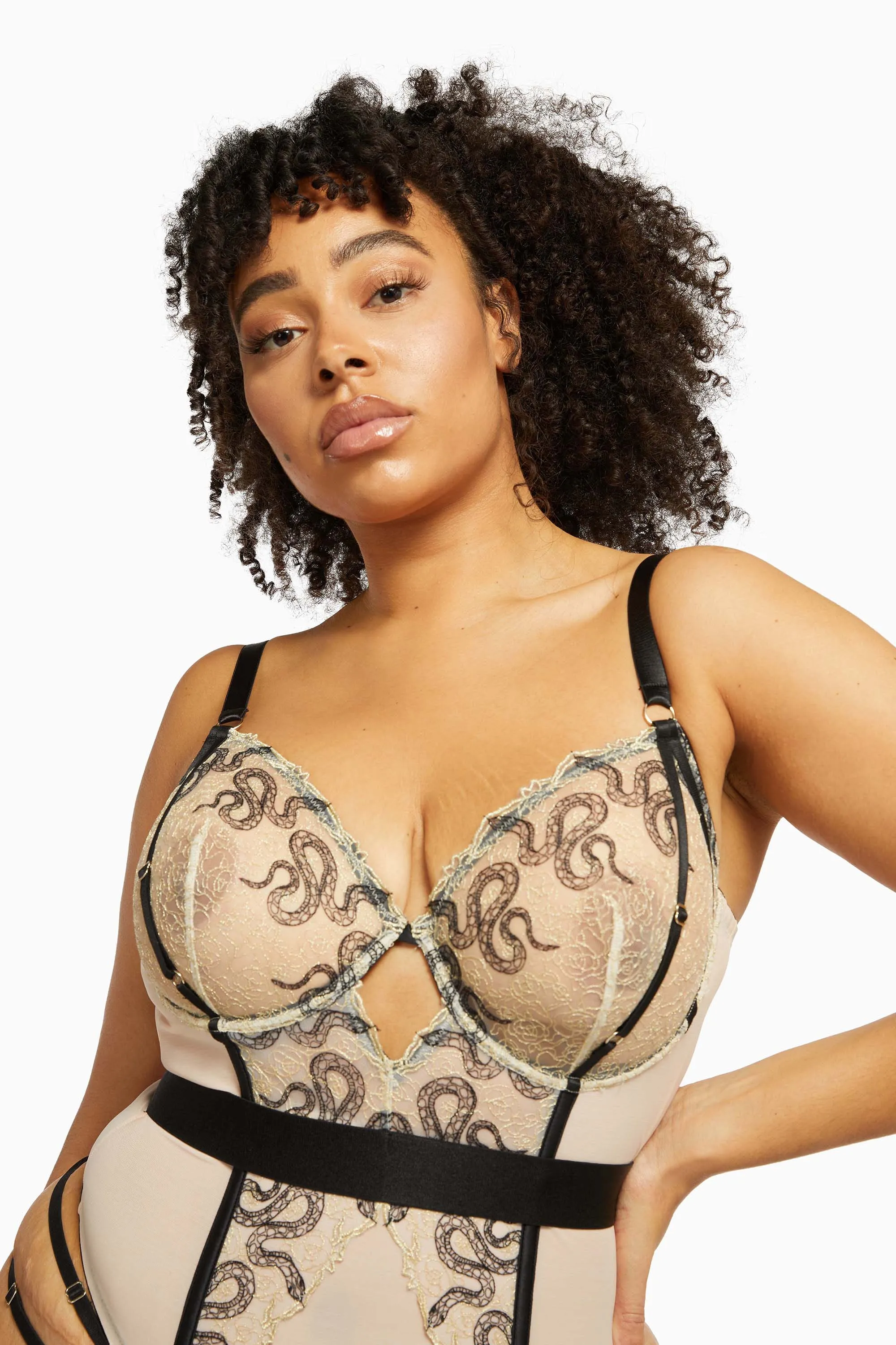 Dakota Snake Basque with Cut Out Front