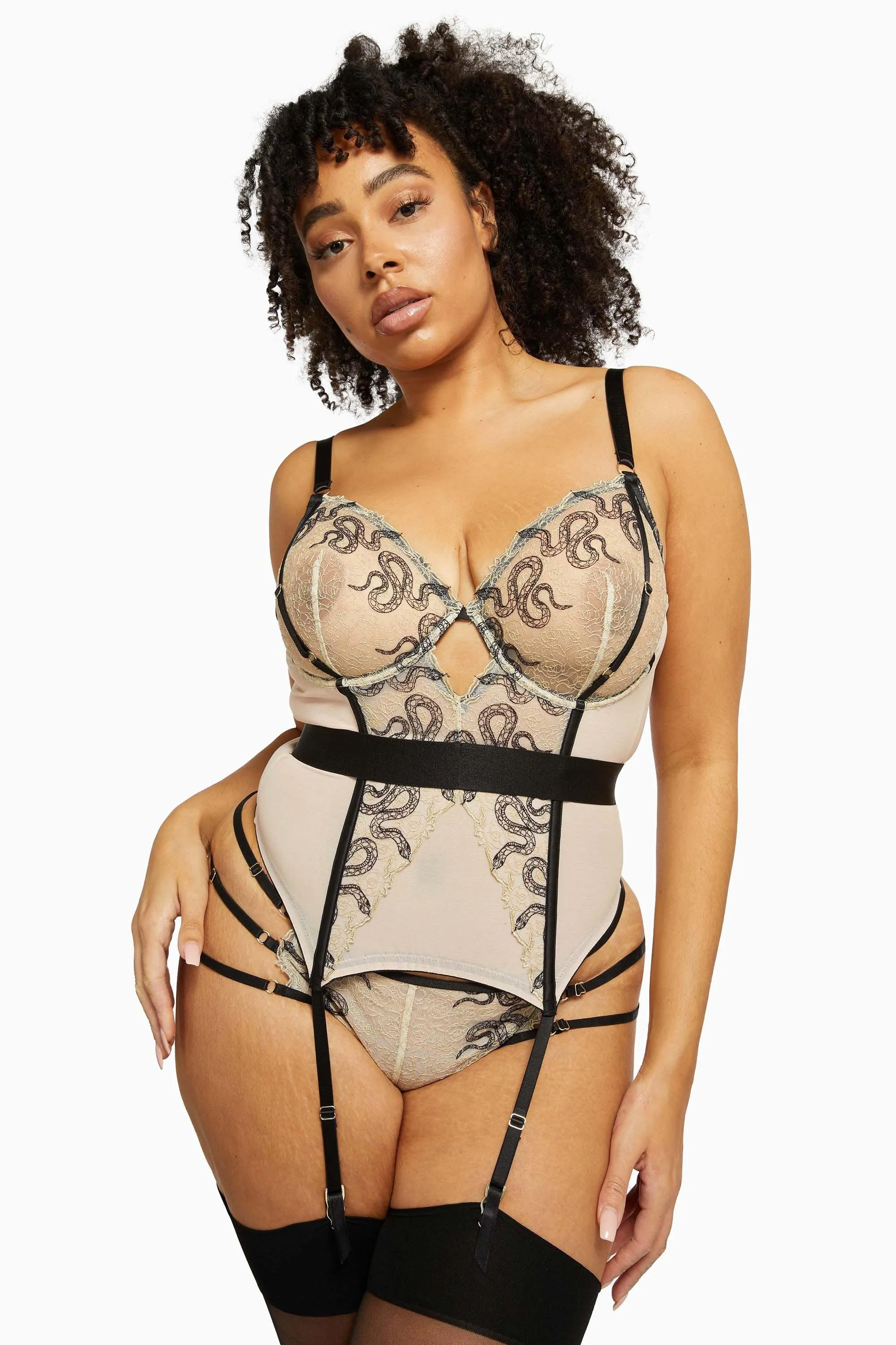 Dakota Snake Basque with Cut Out Front