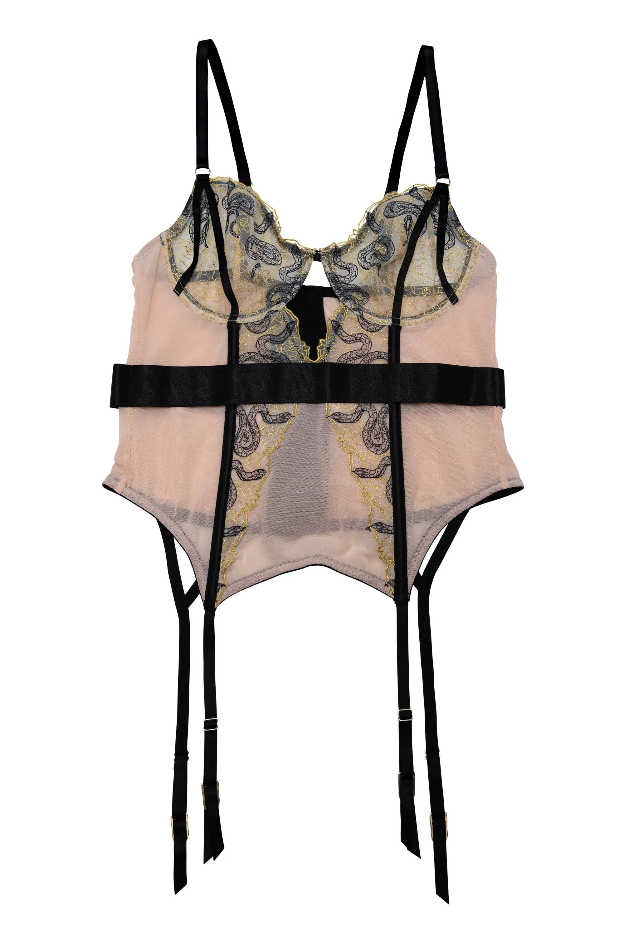 Dakota Snake Basque with Cut Out Front