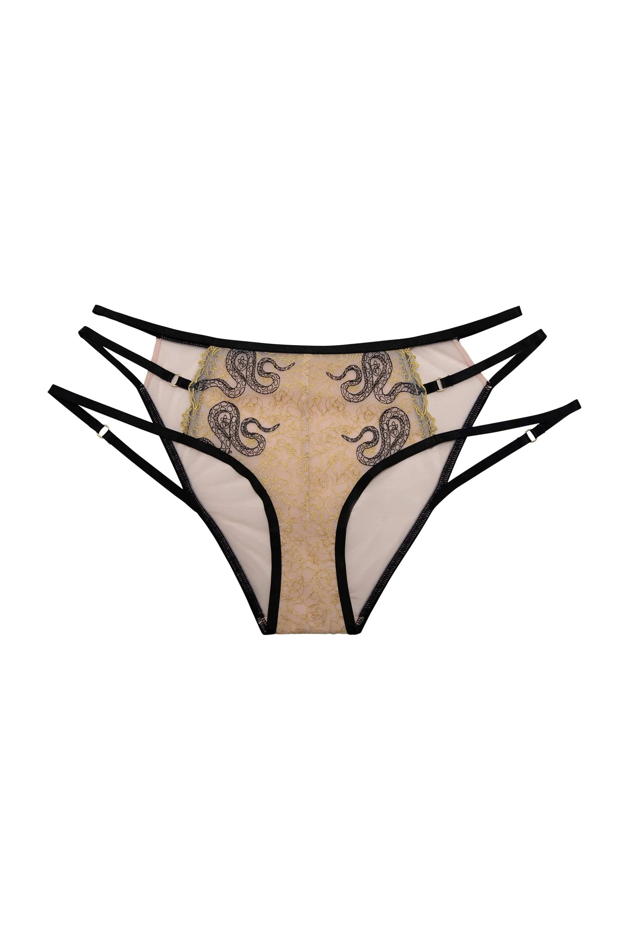 Dakota Snake Brief with Ring Details and Straps