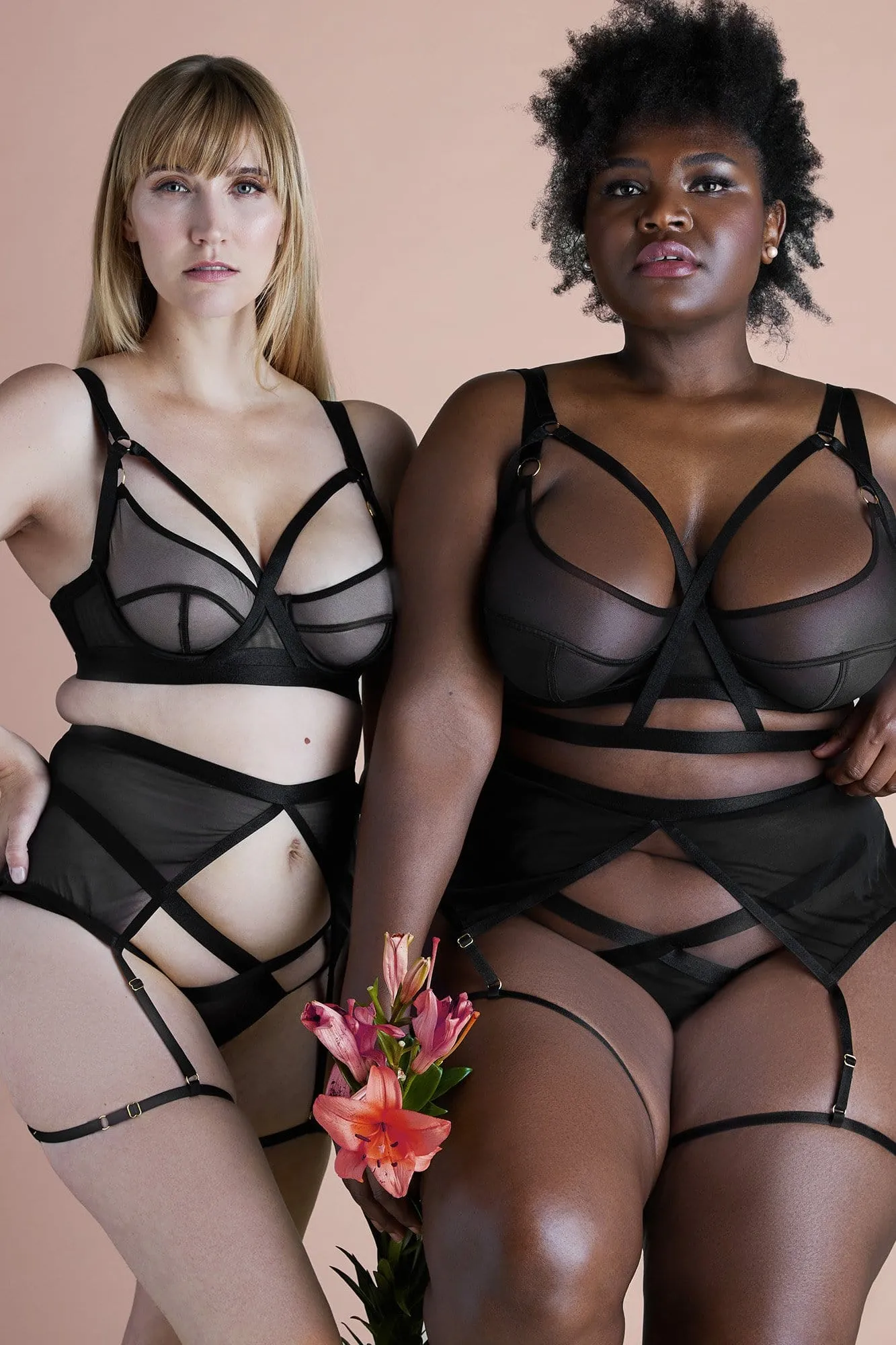 Danielle Black Harness Suspender
