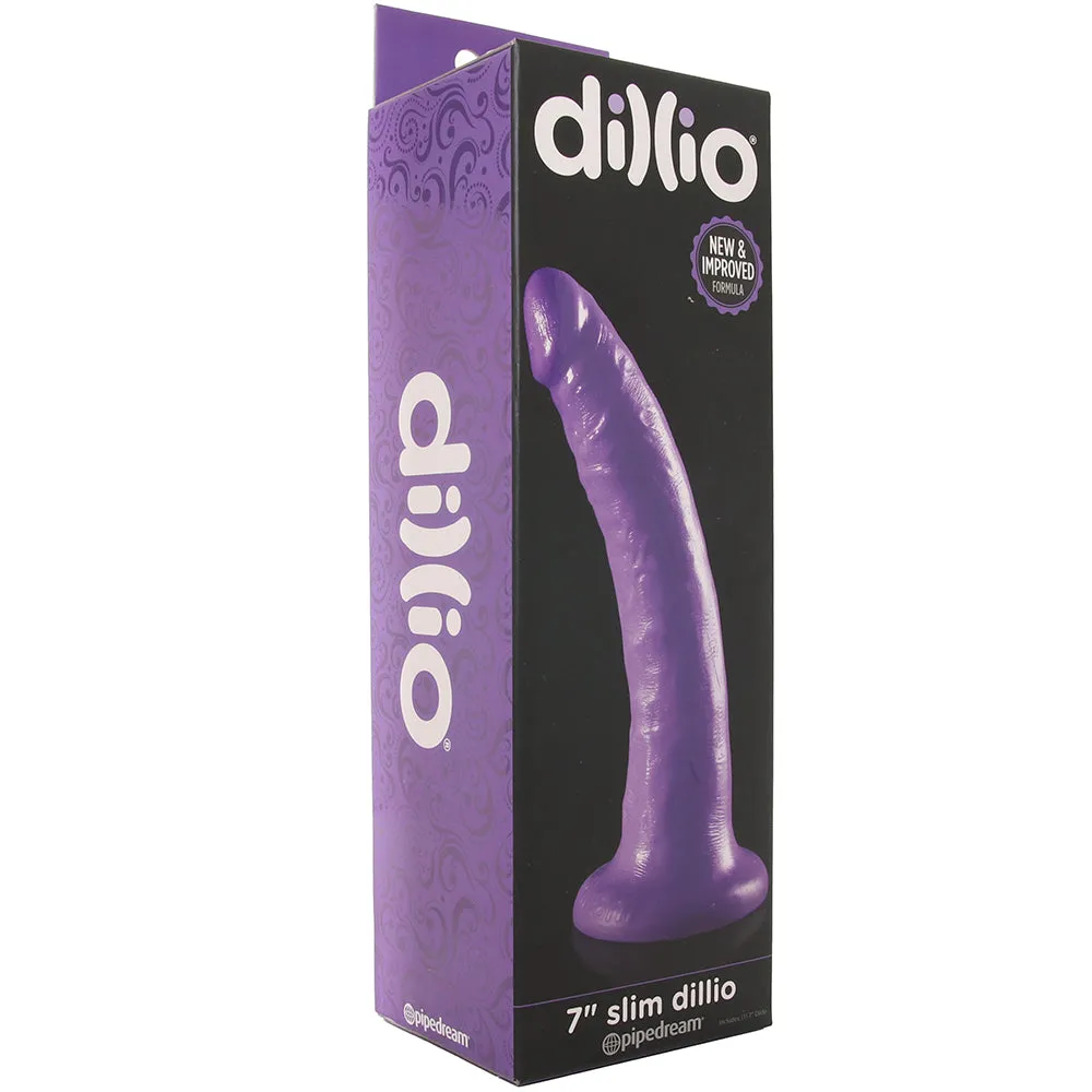 Dillio 7 Inch Slim Dildo in Purple