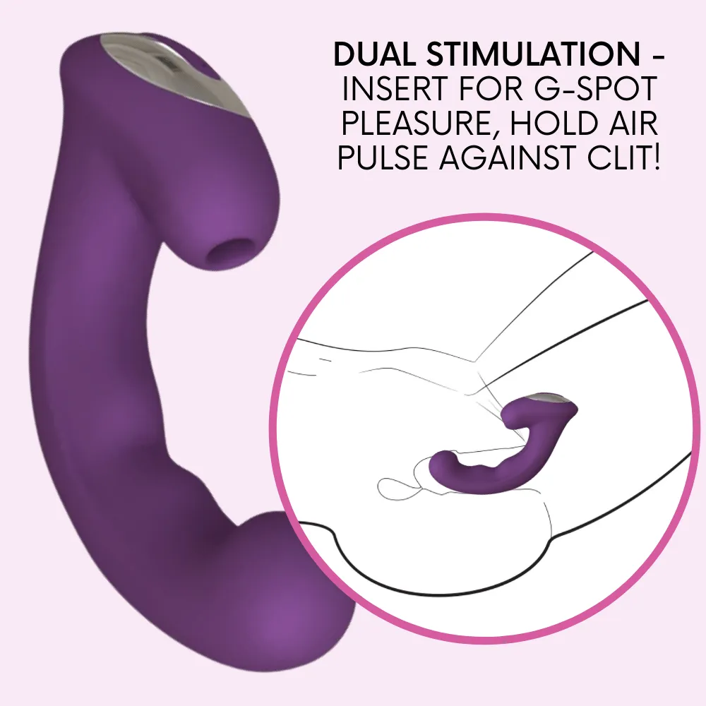 Double Love Climaxer G-Spot Vibe & Air Pulse Clit Stimulator