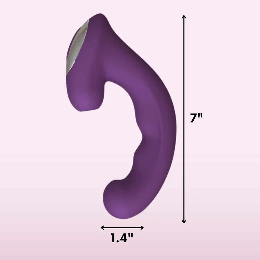 Double Love Climaxer G-Spot Vibe & Air Pulse Clit Stimulator
