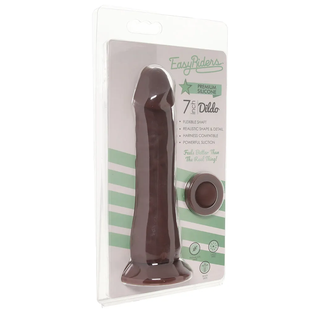 EasyRiders 7 Inch Silicone Dildo in Dark
