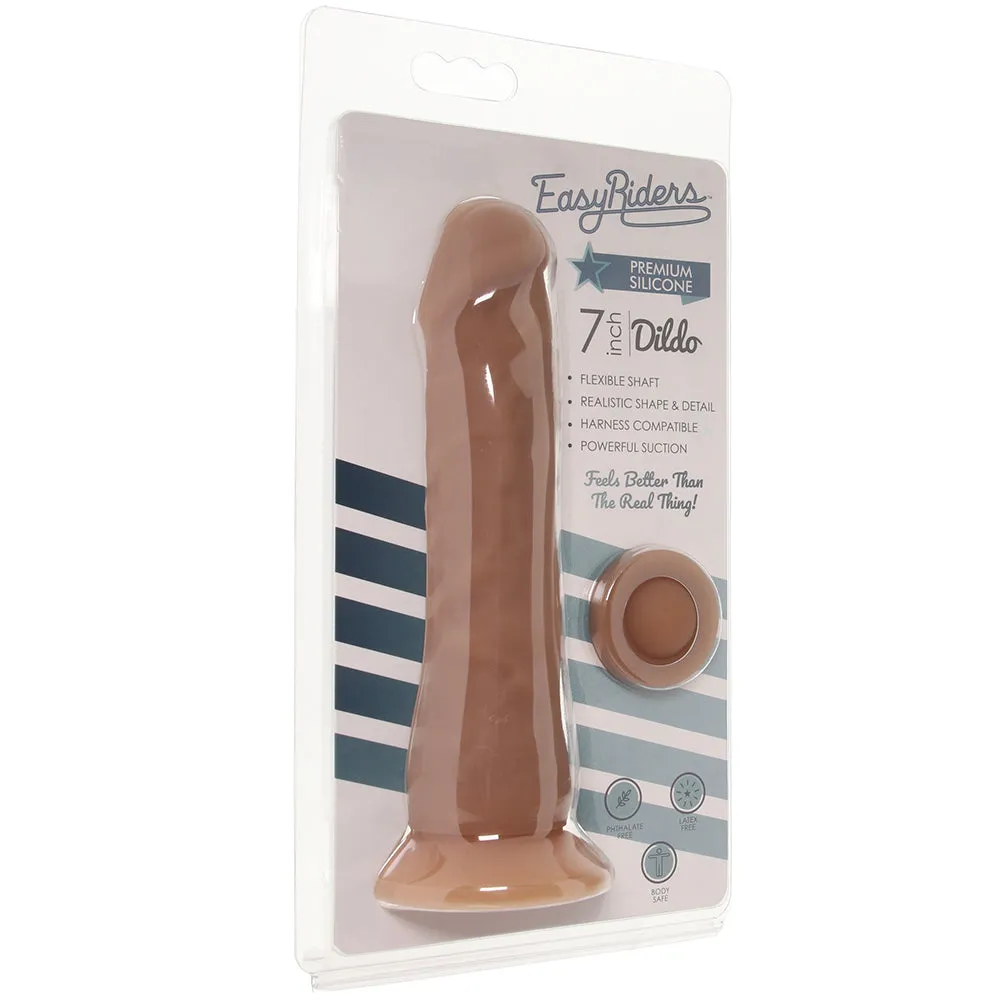 EasyRiders 7 Inch Silicone Dildo in Tan