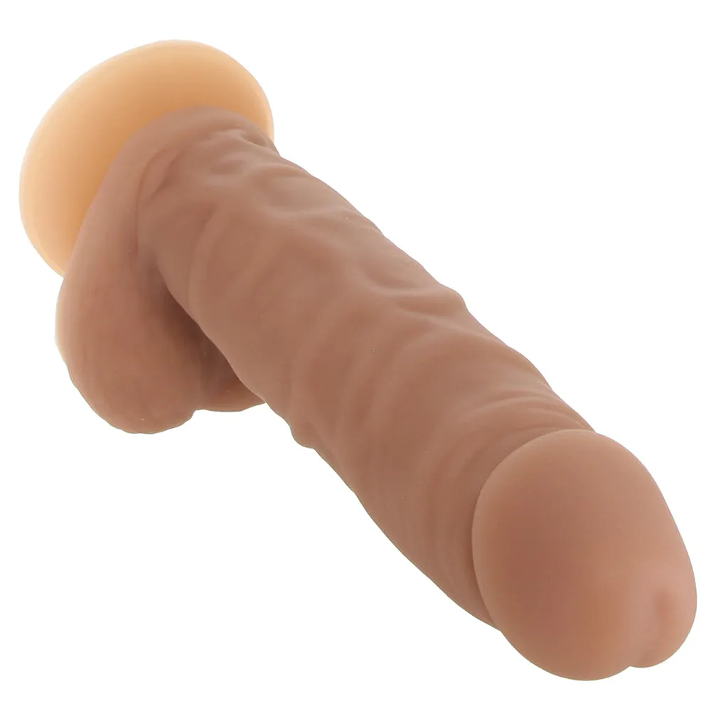 EasyRiders 7 Inch Silicone Dildo with Balls in Tan