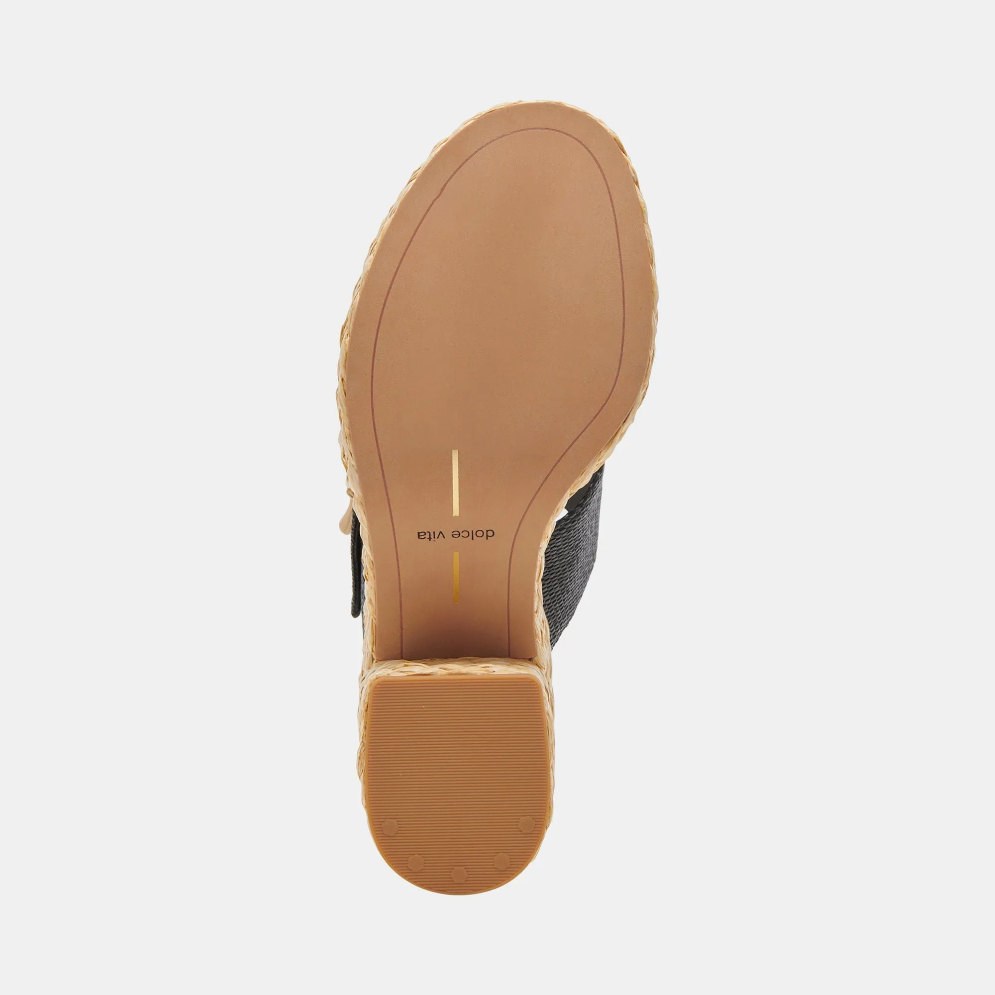 EDWINA HEELS ONYX RAFFIA - re:vita
