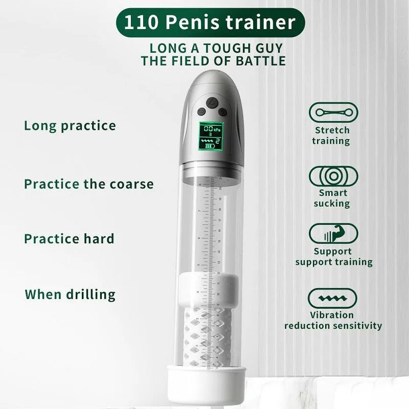 Enhanced Power Vacuum Suction Penis Pump with Detachable Vibrating Sleeve