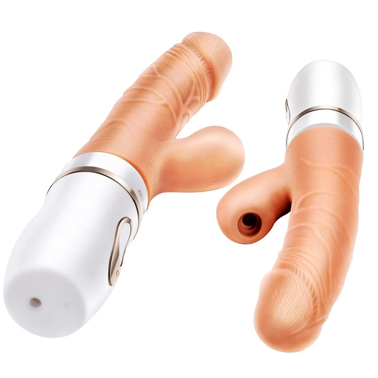 Erocome - Cepheus Thrust Suck Heat Realistic Dildo Vibrator (Beige)