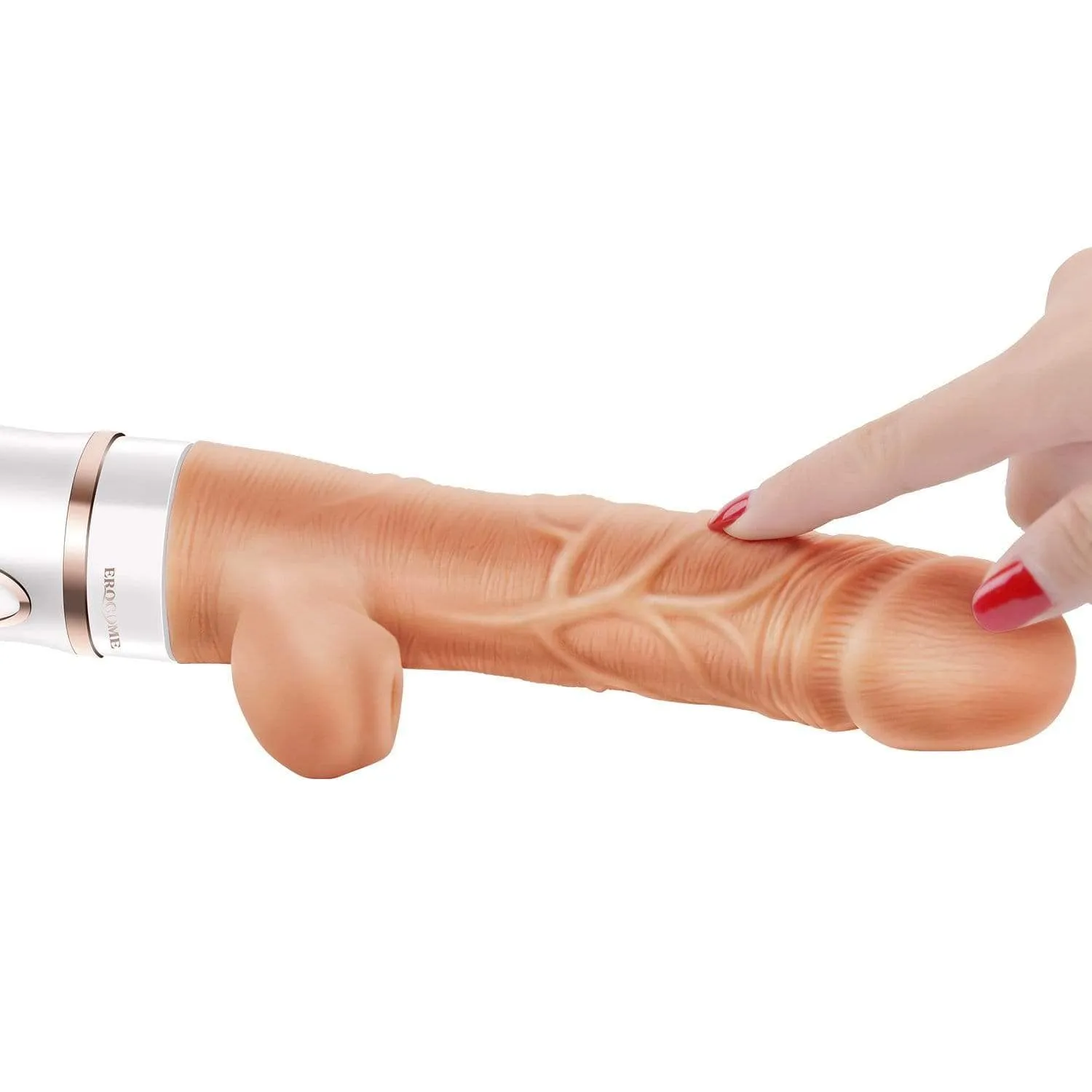 Erocome - Cepheus Thrust Suck Heat Realistic Dildo Vibrator (Beige)