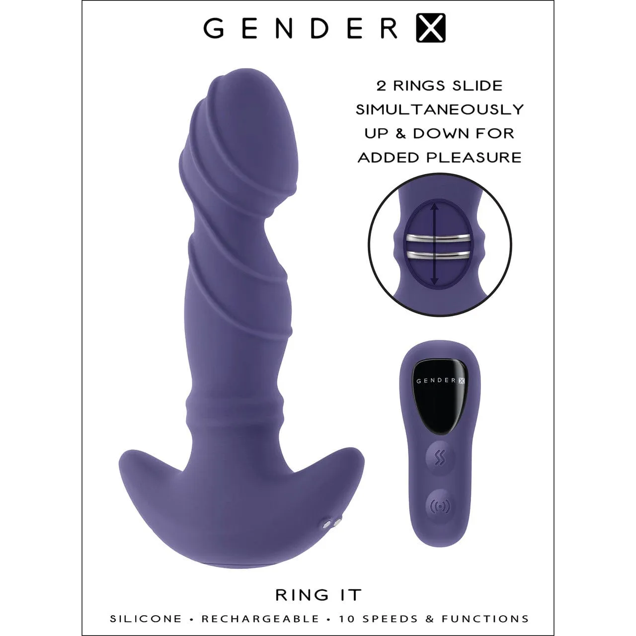 Evolved - Ring It Vibrating Anal Plug (Purple)