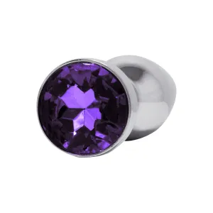 Fetish Pleasure Play Small Anal Plug w/Purple Jewel