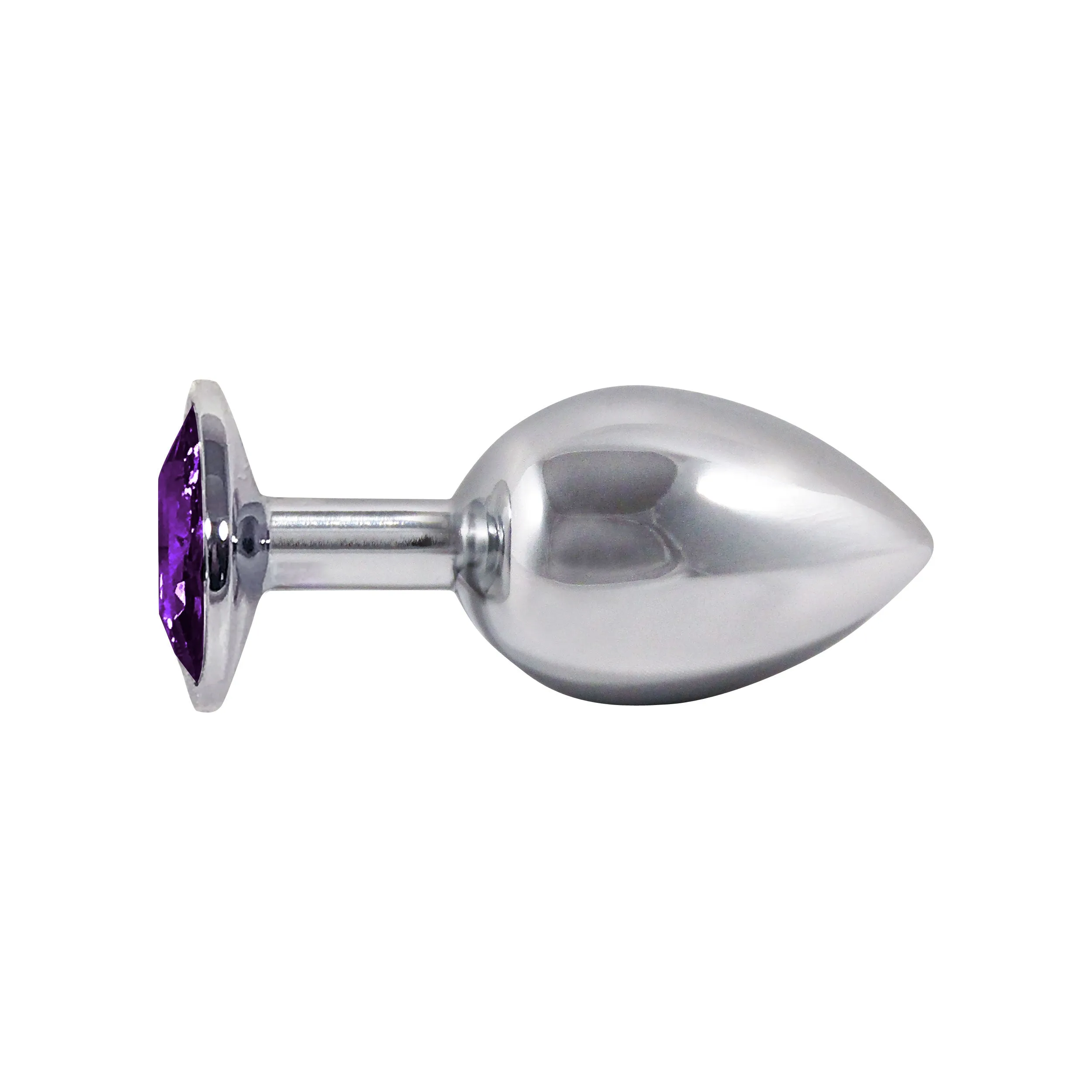 Fetish Pleasure Play Small Anal Plug w/Purple Jewel