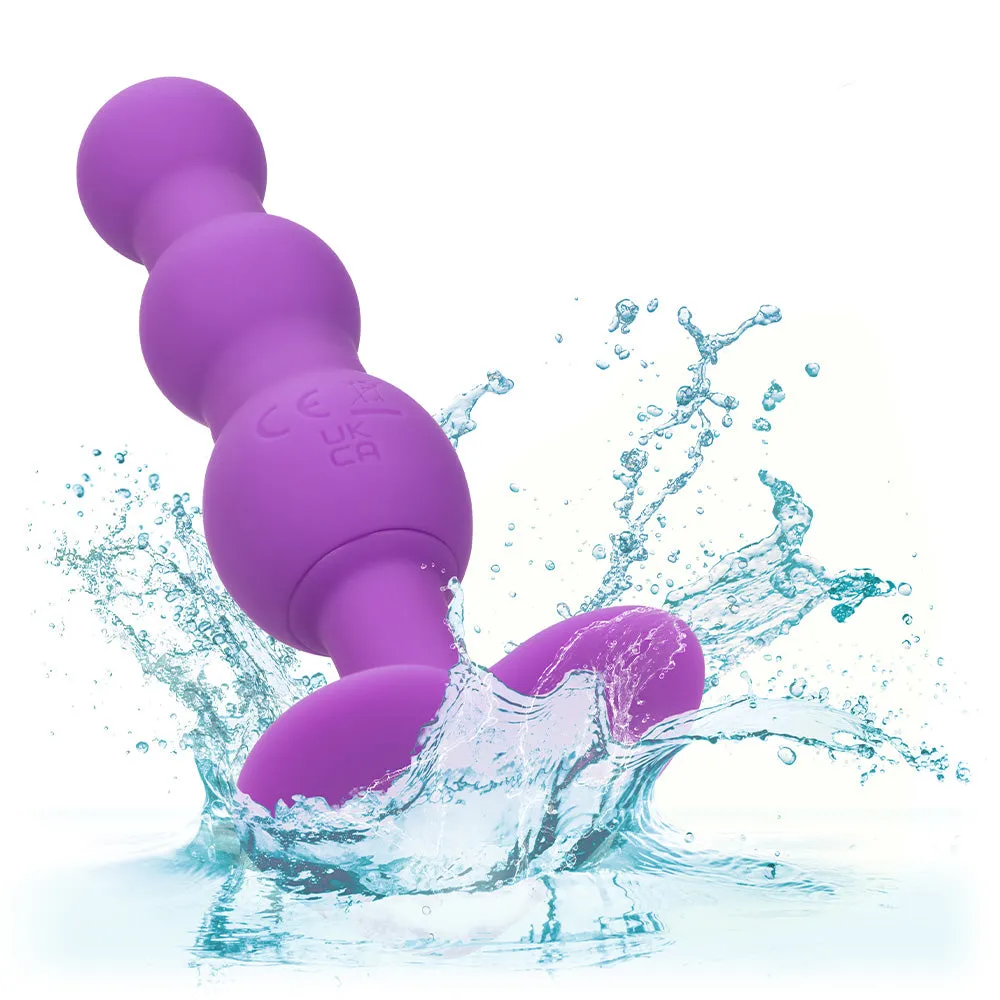 First Time Vibrating Triple Beaded Anal Probe With Heart Base
