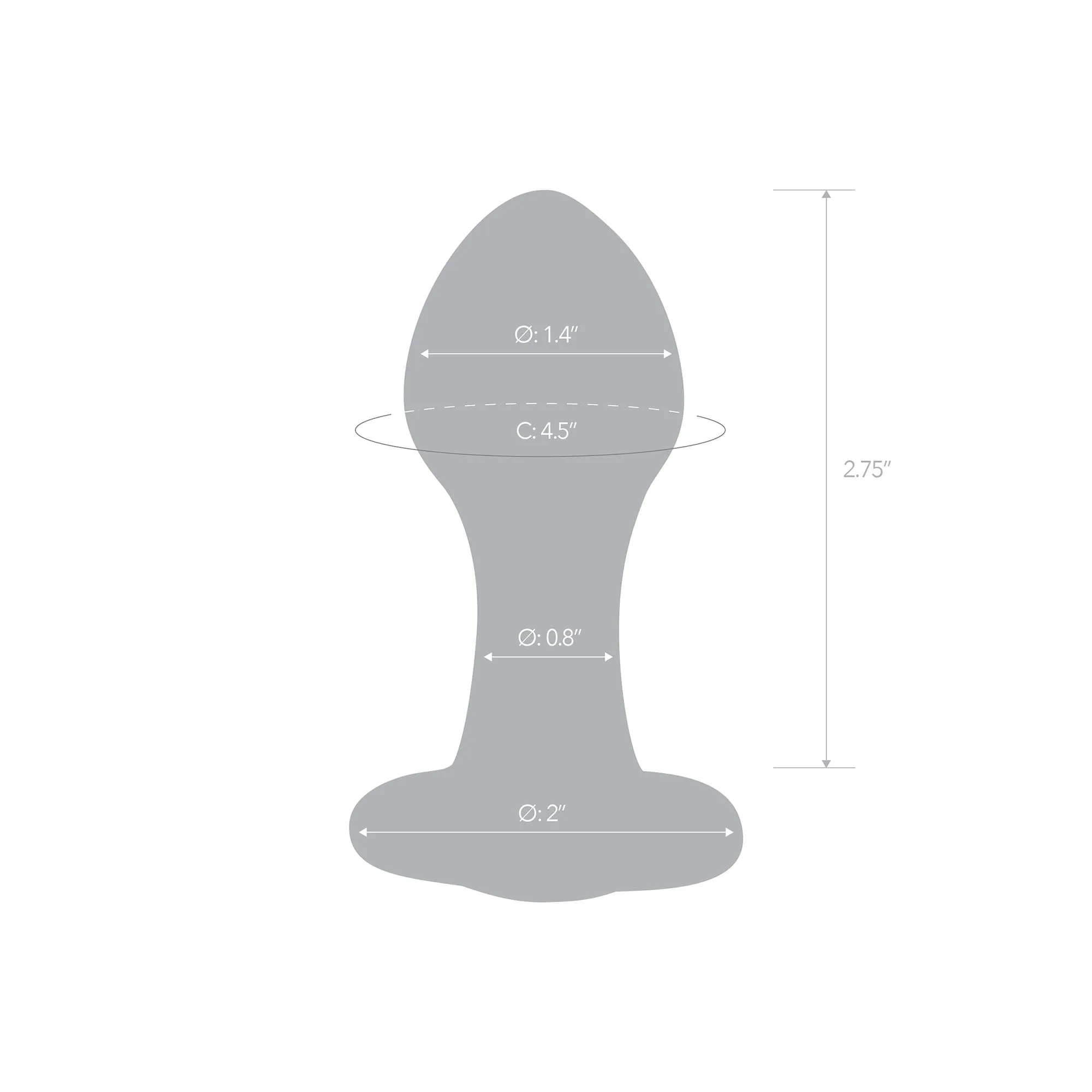 Glas - Bling Bling Glass Butt Plug 3.5" (Clear)