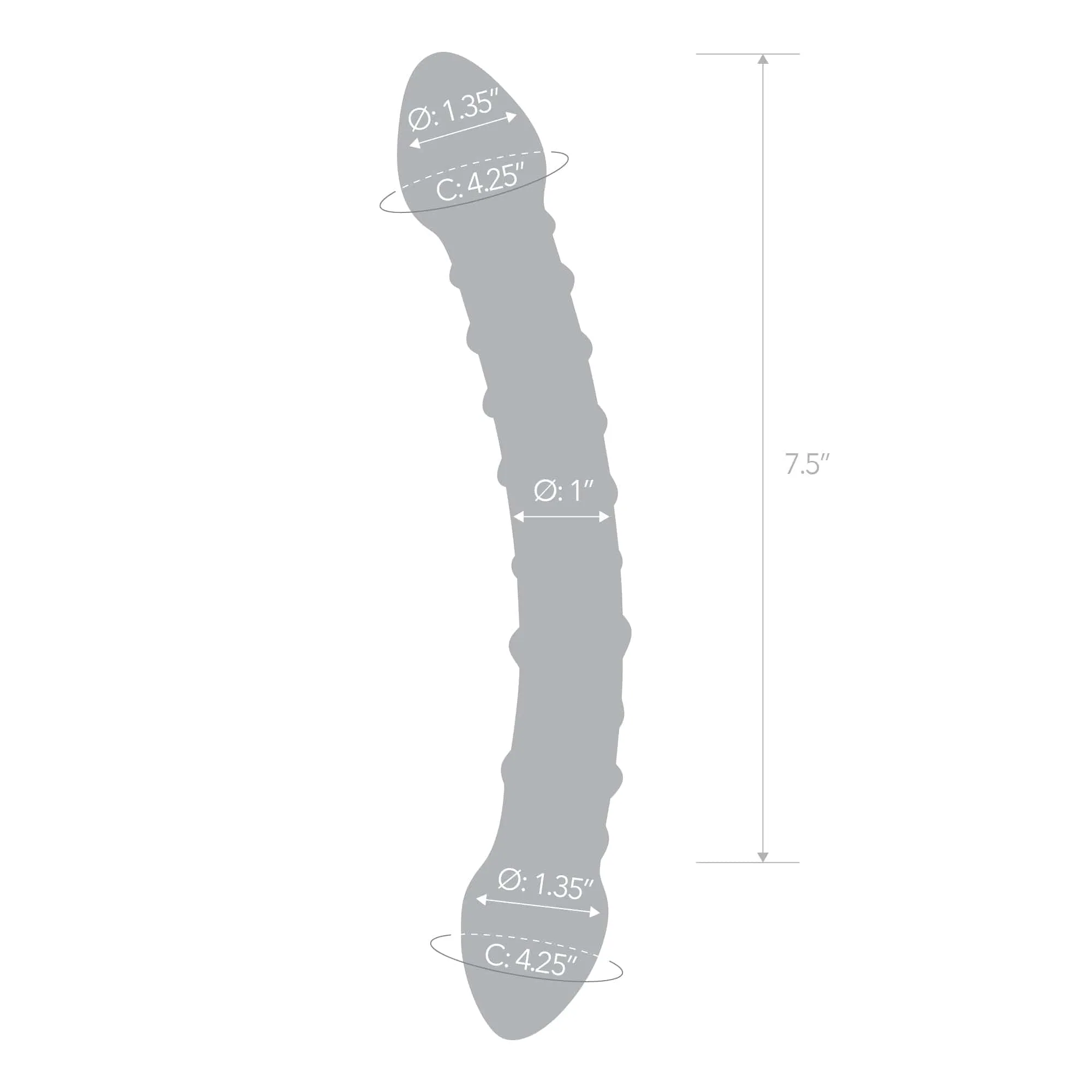 Glas - Double Trouble Glass Dildo 10" (Clear)