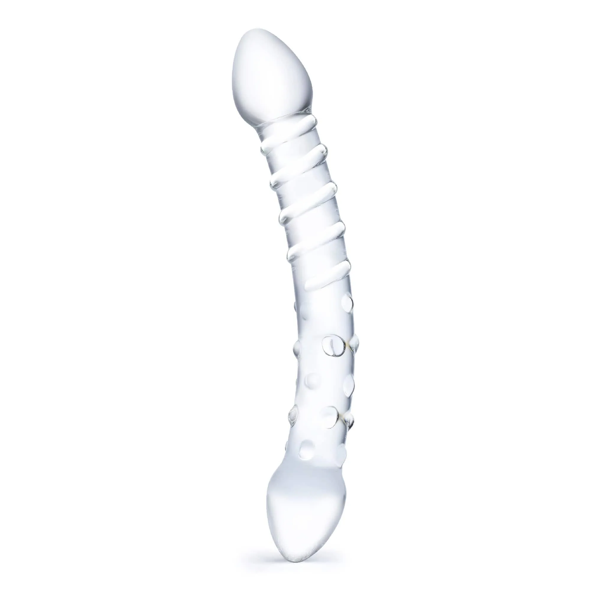 Glas - Double Trouble Glass Dildo 10" (Clear)