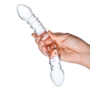 Glas - Double Trouble Glass Dildo 10" (Clear)