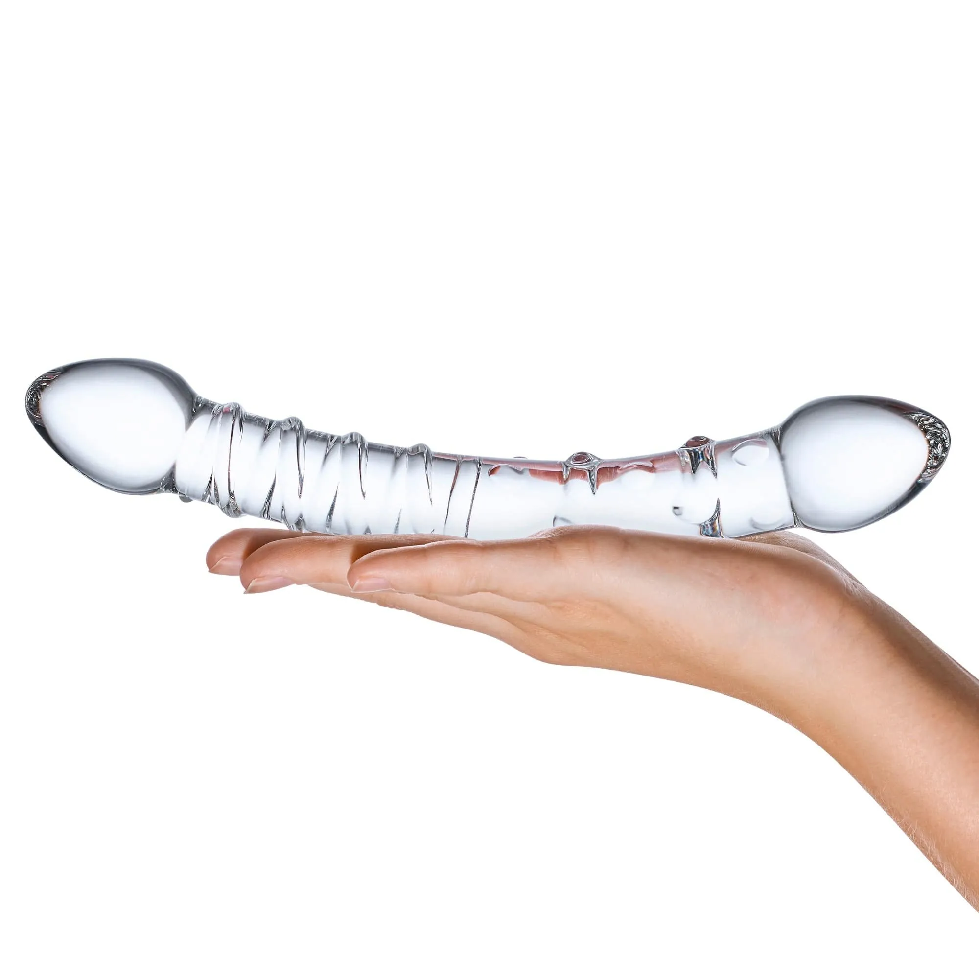 Glas - Double Trouble Glass Dildo 10" (Clear)