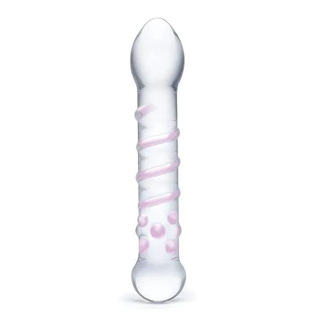 Glas - Spiral Staircase Full Tip Glass Dildo 7.25" (Clear)