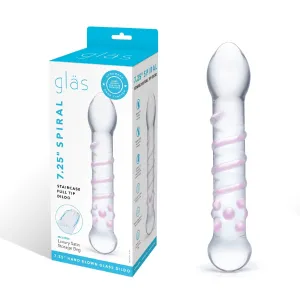 Glas - Spiral Staircase Full Tip Glass Dildo 7.25" (Clear)