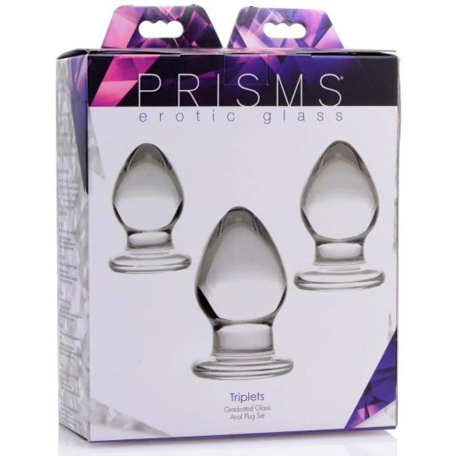 Graduated Glass Anal Plug Set