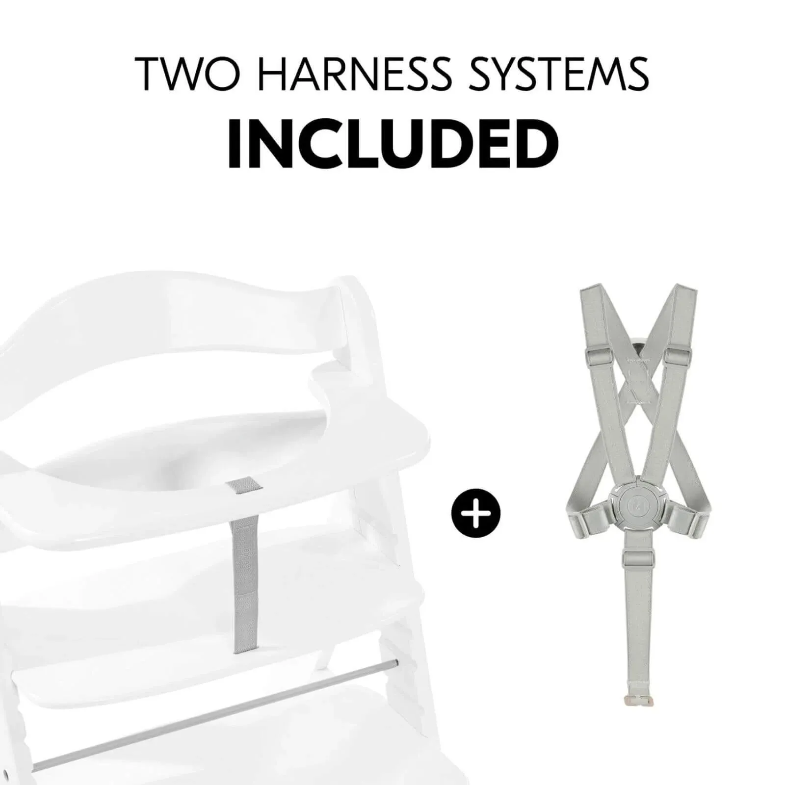 Hauck Alpha  Wooden Highchair - White