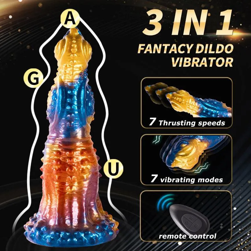 Huge Monster Dildo Remote Control Anal Plug 9.05" Fantasy Alien Dildos
