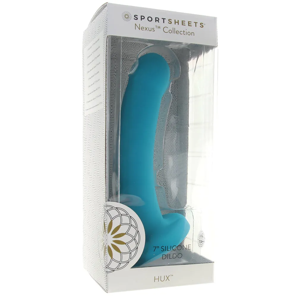 Hux 7 Inch Silicone Dildo in Blue