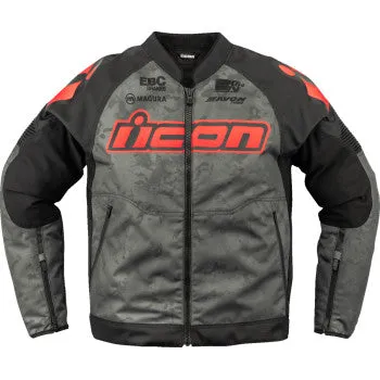 Icon Overlord 3 Magnacross Motorcycle Jacket Gray